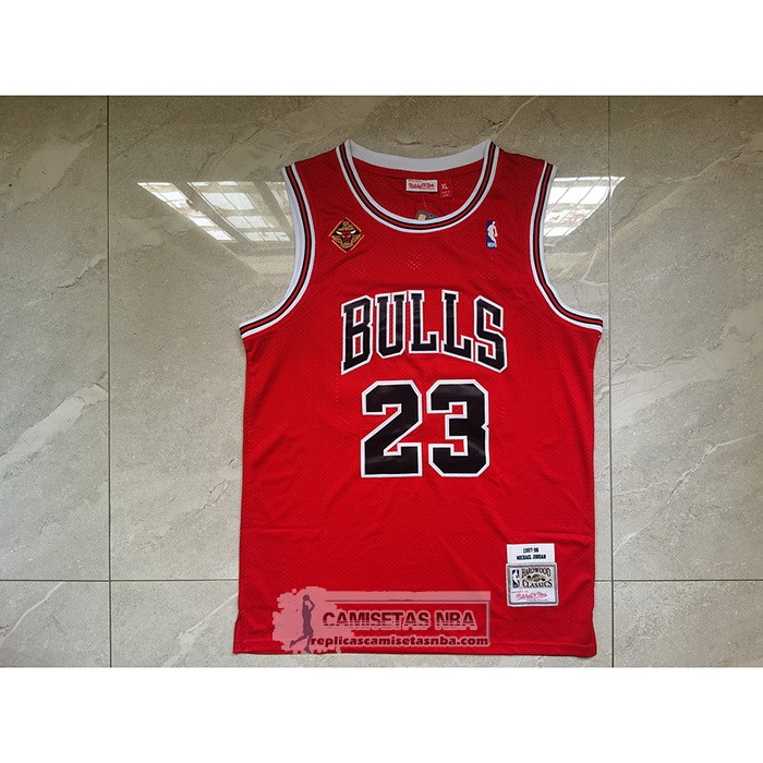 Camiseta Chicago Bulls Michael Jordan NO 23 Mitchell & Ness 1997-98 Rojo